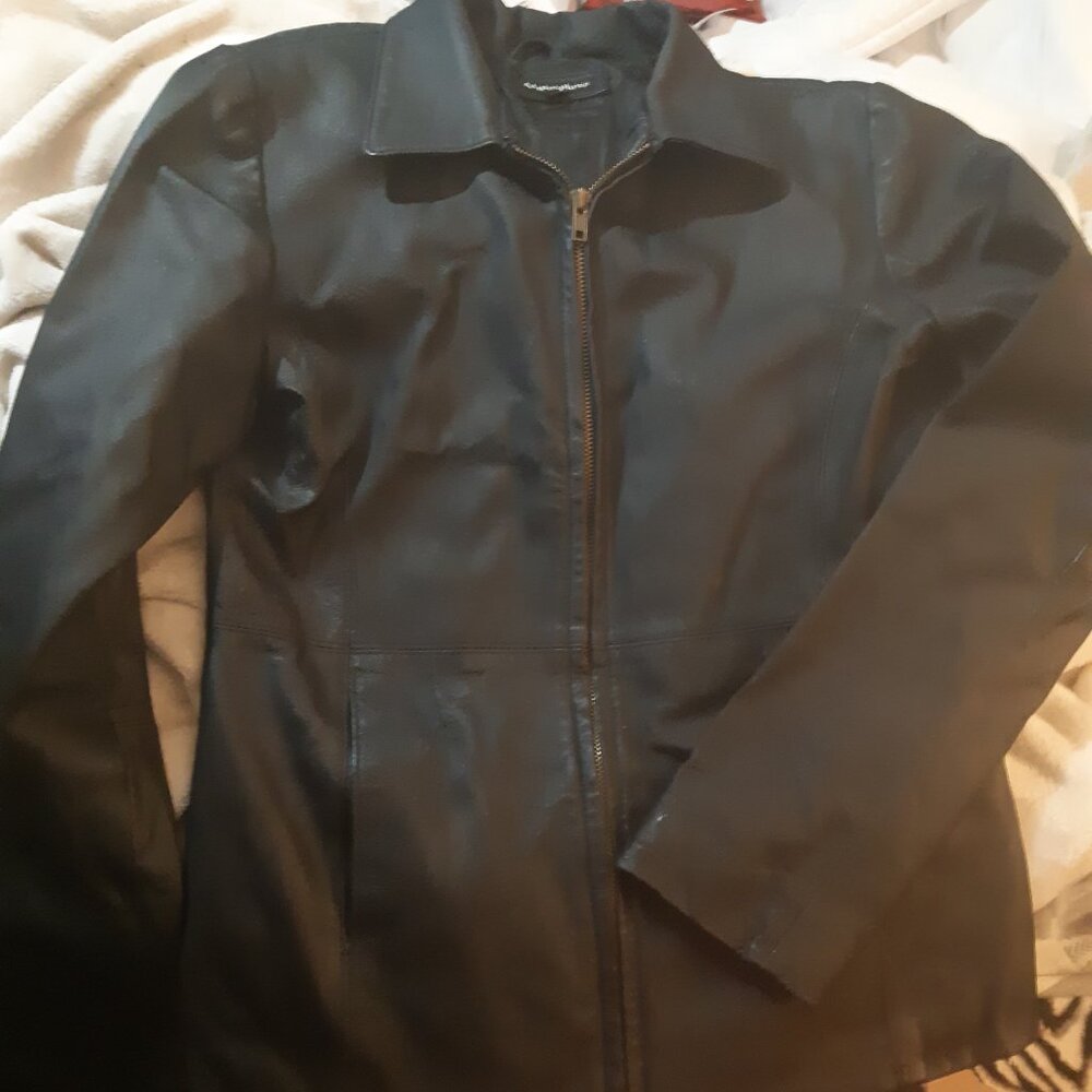 Leather womans jacket